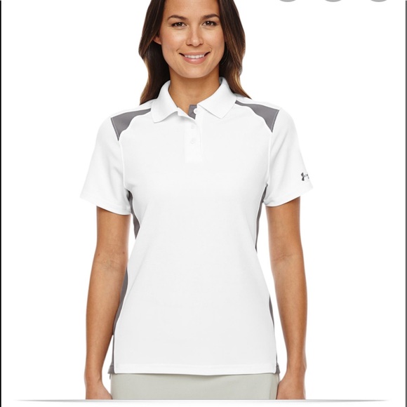 NWT Women’s Under Armour Color Block Polo Shirt - Picture 1 of 11